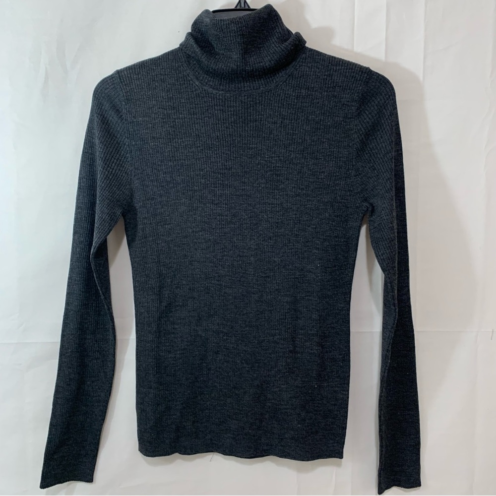 P.A.R.O.S.H. Womens NWT Leila Wool Turtleneck in Dark Grey Size Large